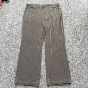 Travelers By Chico’s High Rise Tan Stretch Pants Lightweight Lounge Comfy Sz XL